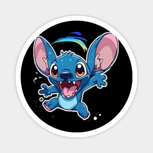 Stitch (Experiment 626) jumping style v2 Magnet